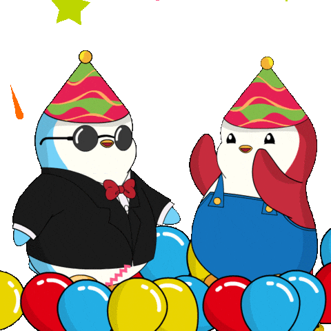 Happy Birthday Dancing Sticker by Pudgy Penguins