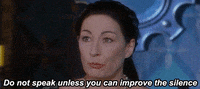 Anjelica Huston Shut Up GIF