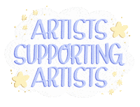 Artist Stars Sticker by Peachysloth