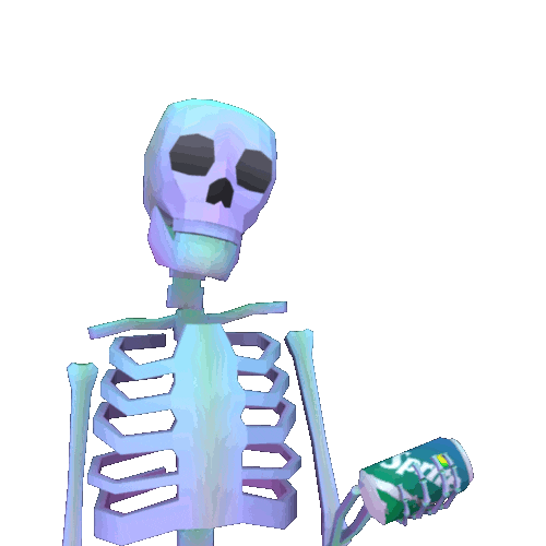 Skeleton Sprite Sticker by jjjjjohn