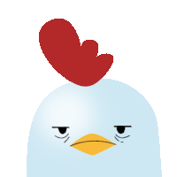 sad chicken Sticker