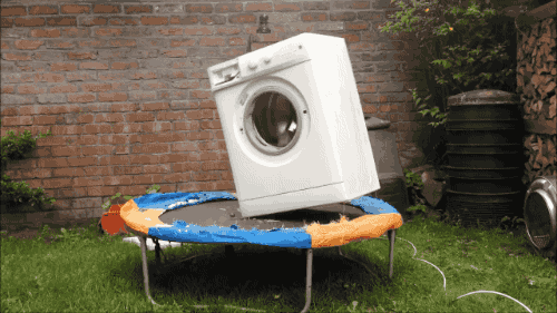 trampoline washing machine GIF