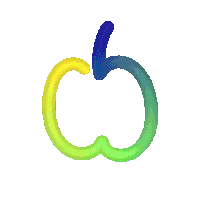 Vasava_Studio apple gradient flexicono Sticker