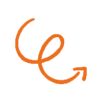Arrow Orange Sticker by Beyuna