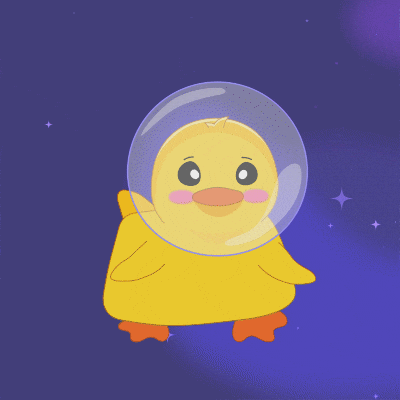 Space Duck GIF by MeetDuckey