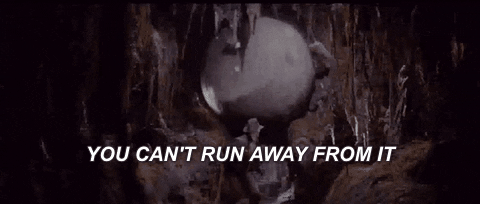you cant run away indiana jones GIF by arielle-m