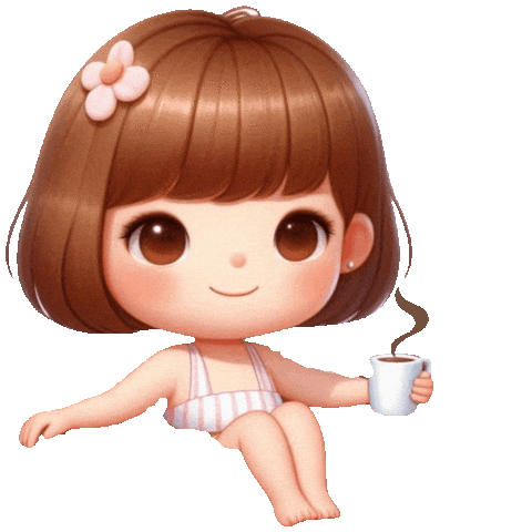 Coffee-Break Girl Sticker