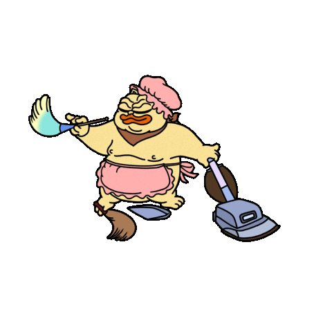 Vacuuming Tidying Up Sticker by ChonkyCom