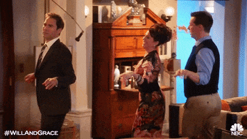 prancing megan mullally GIF by Will & Grace