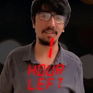 1 hour left