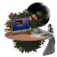 Work Computer Sticker by rafaldominik