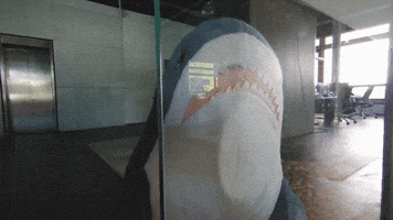 comspace bored office alone shark GIF
