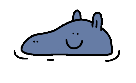 Pygmy Hippo Sticker by CsaK