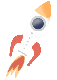 Rocket Ship Sticker