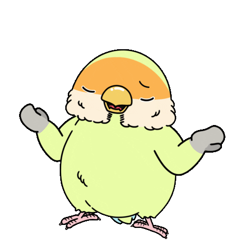 M-Family bird lovebird good grief やれやれ Sticker