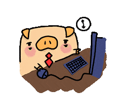 Friday Pig Sticker by Laurie Lo