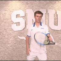 Mens Tennis GIF by SMU Mustangs