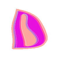 SignoritaChocolita pink typography wave purple Sticker