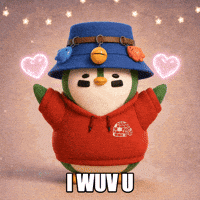 ZaddyFi love cute heart penguin GIF