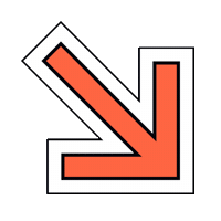 Arrow Orange Sticker by YWAM Nuremberg