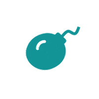 Explosion Bomb Sticker by Eigen Huis & Tuin