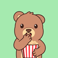 Teddy Bear Popcorn GIF by BEARISH