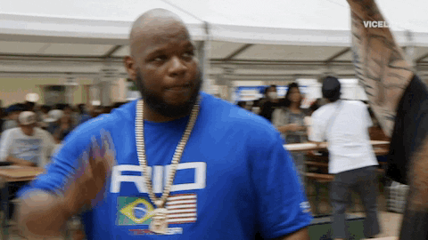 High Five Action Bronson GIF by F*CK, THAT'S DELICIOUS
