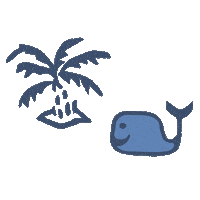 Palm Tree Ocean Sticker by Roller Rabbit