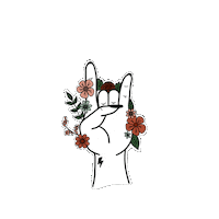 Rock Flowers Sticker