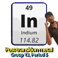 Period 5 Indium Sticker
