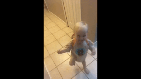 giphygifmaker baby falling tripping falling down GIF