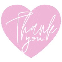 Heart Thank You Sticker by Esthys Creations