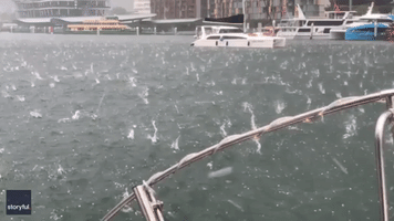 Large Hailstones Crash into Sydney
