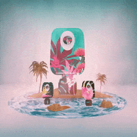palm tree robot GIF by Last Lauf