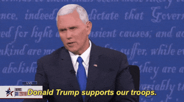 mike pence donald trump supports our troops GIF by Election 2016