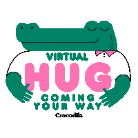 CrocodileInternational love hug crocodile squeeze Sticker