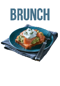 Avocado Toast Breakfast Sticker by Villa Grigio 46