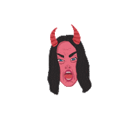 Angry Girl Sticker by Gelyane