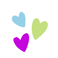 Purple Hearts Love Sticker