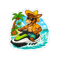 Jetski Beachclub Sticker by Mr. Sancho's Cozumel