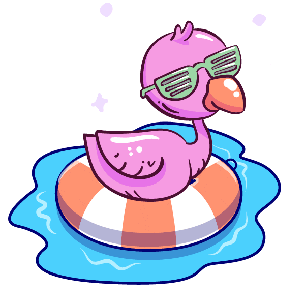 Flamingo Piscina Sticker by Pousada Girassol