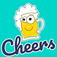romanbangbang happy drink beer cheers GIF