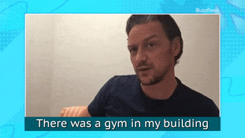 James Mcavoy Gym GIF by BuzzFeed