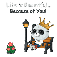 Happy Life Is Beautiful Sticker by PandaPals