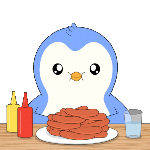 Hungry Hot Dog Sticker by Pudgy Penguins