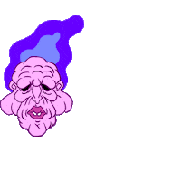 BILLY_CROCO ghost monster head flying Sticker