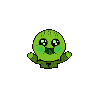 Apprendista verde felice simpatico tubeman Sticker