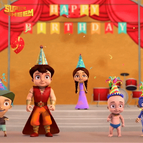 Party Birthday GIF by Chhota Bheem