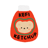 Tomato Sauce Bear Sticker