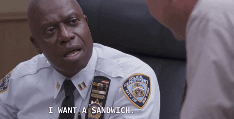 giphygifgrabber sandwich brooklyn 99 charles boyle andre braugher GIF